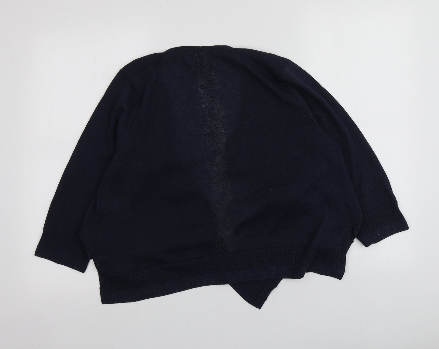 White Stuff Womens Blue V-Neck  Viscose Cardigan Jumper Size 14