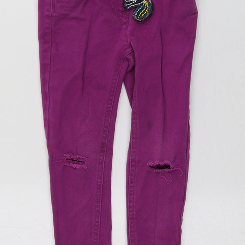 NEXT Girls Purple  Cotton Skinny Jeans Size 4 Years  Regular
