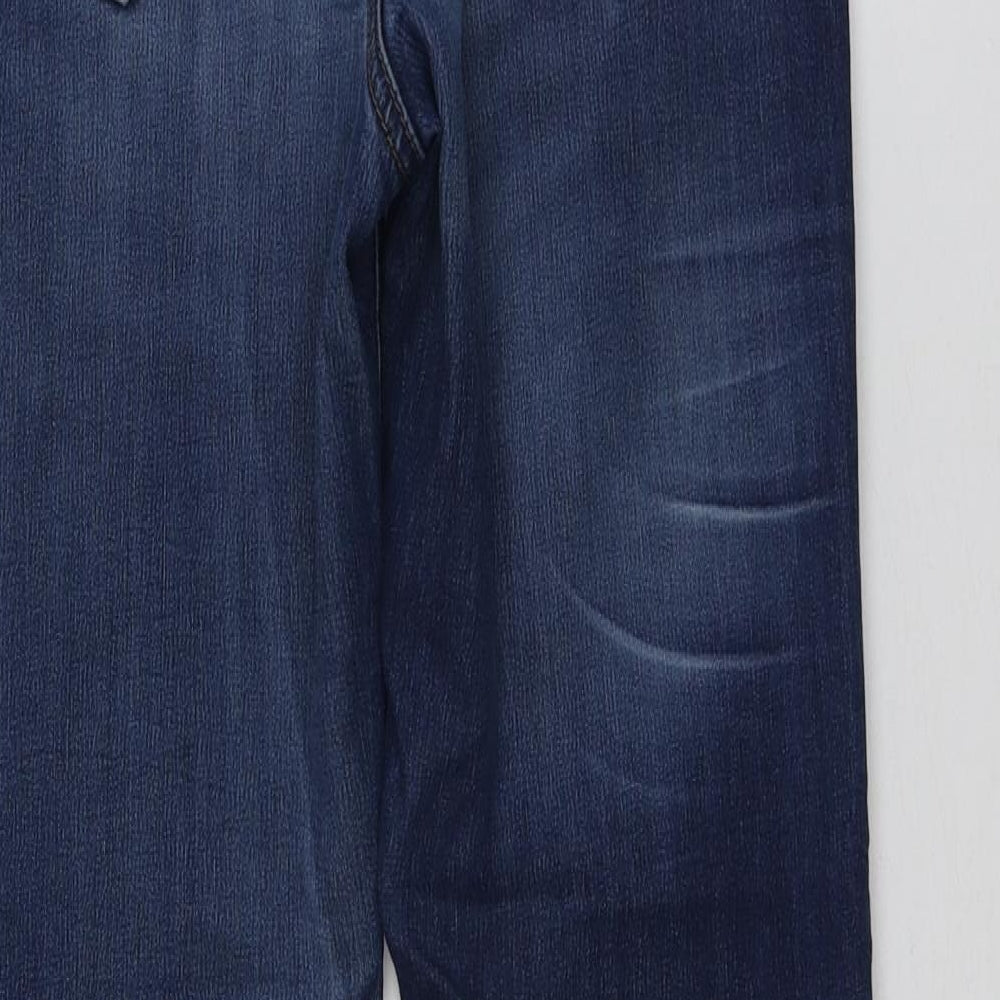 George Womens Blue  Cotton Bootcut Jeans Size 8 L27 in Regular