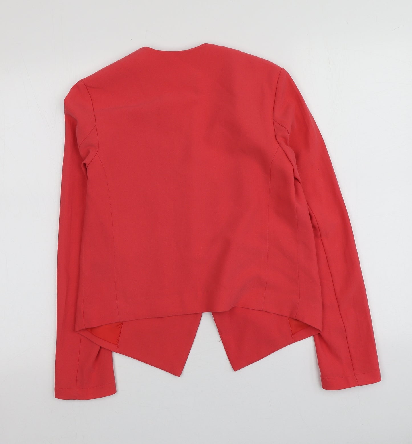 H&M Womens Orange V-Neck  Polyester Shrug Jumper Size 34