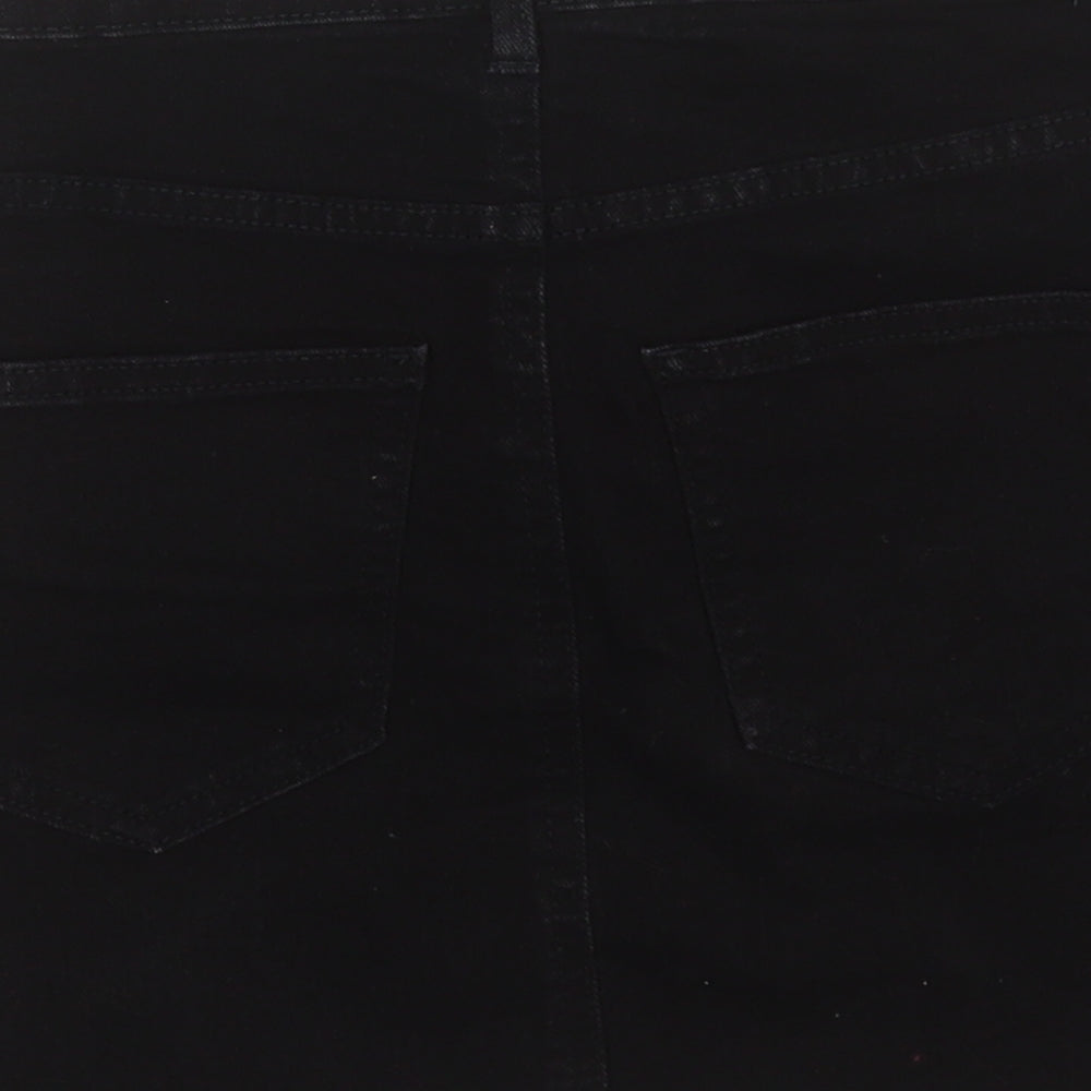 Only Womens Black  Cotton A-Line Skirt Size XS