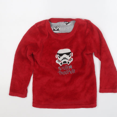 Primark Boys Red  Polyester Pullover Sweatshirt Size 10 Years   - Storm Trooper Star Wars