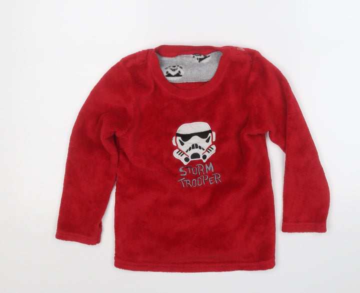 Primark Boys Red Polyester Pullover Sweatshirt Size 10 Years - Storm Trooper Star Wars