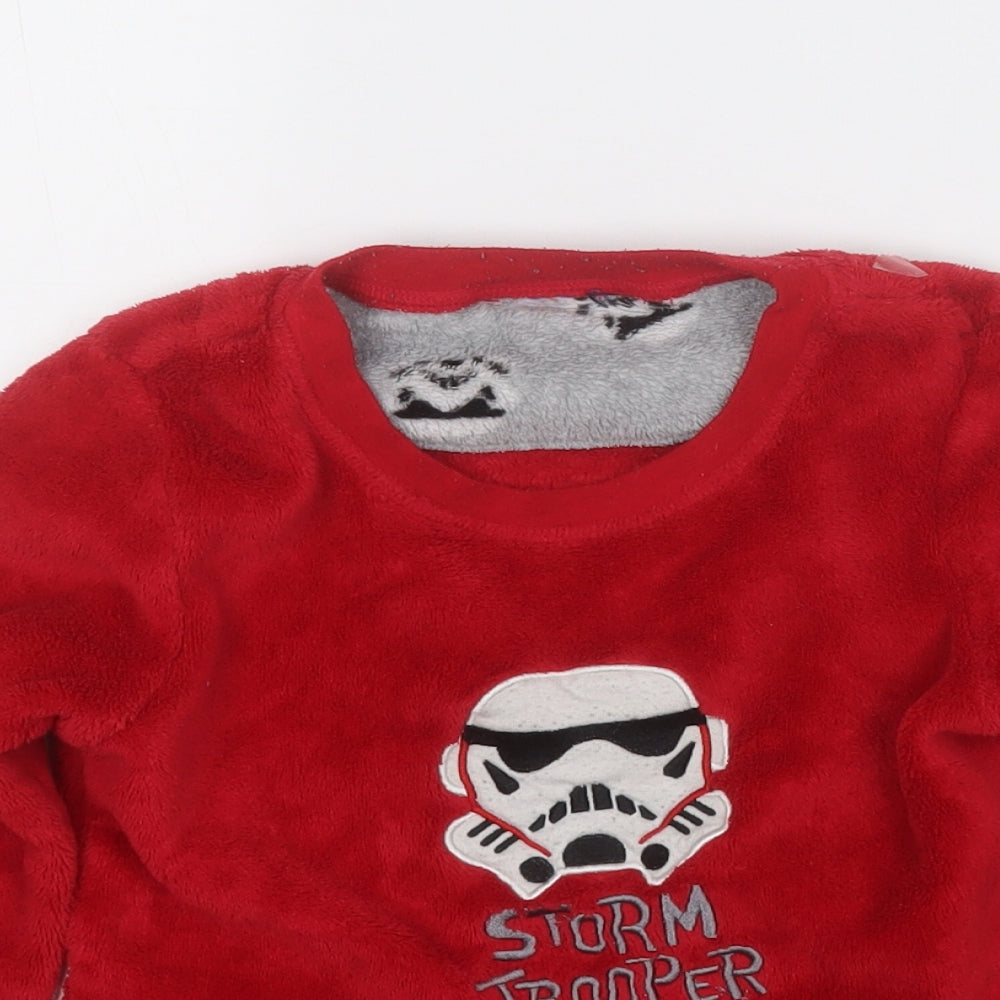 Primark Boys Red  Polyester Pullover Sweatshirt Size 10 Years   - Storm Trooper Star Wars