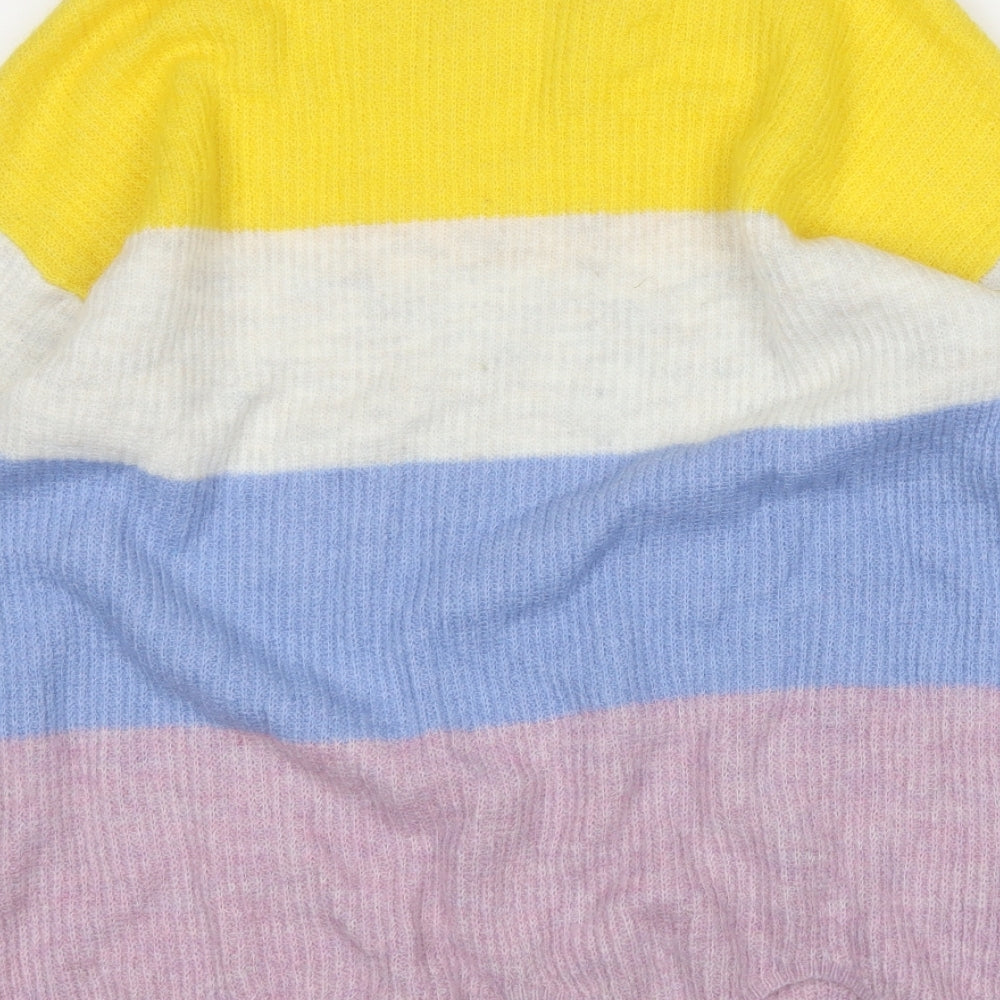 TU Womens Multicoloured Round Neck  Acrylic Pullover Jumper Size 10