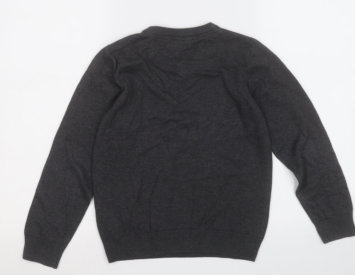Marks and Spencer Boys Grey  Cotton Pullover Sweatshirt Size 8-9 Years