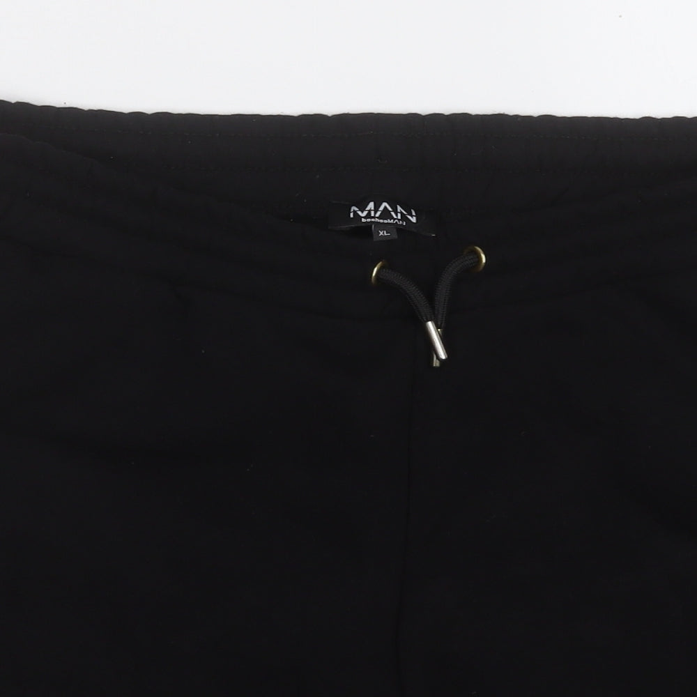 Boohoo Mens Black  Cotton Sweat Shorts Size XL  Regular