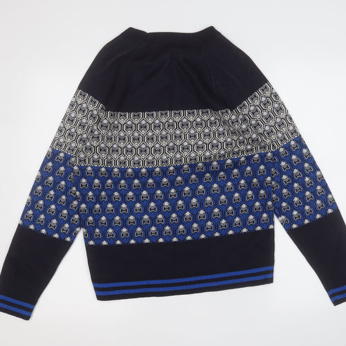NEXT Mens Multicoloured Geometric Polyester Pullover Sweatshirt Size M