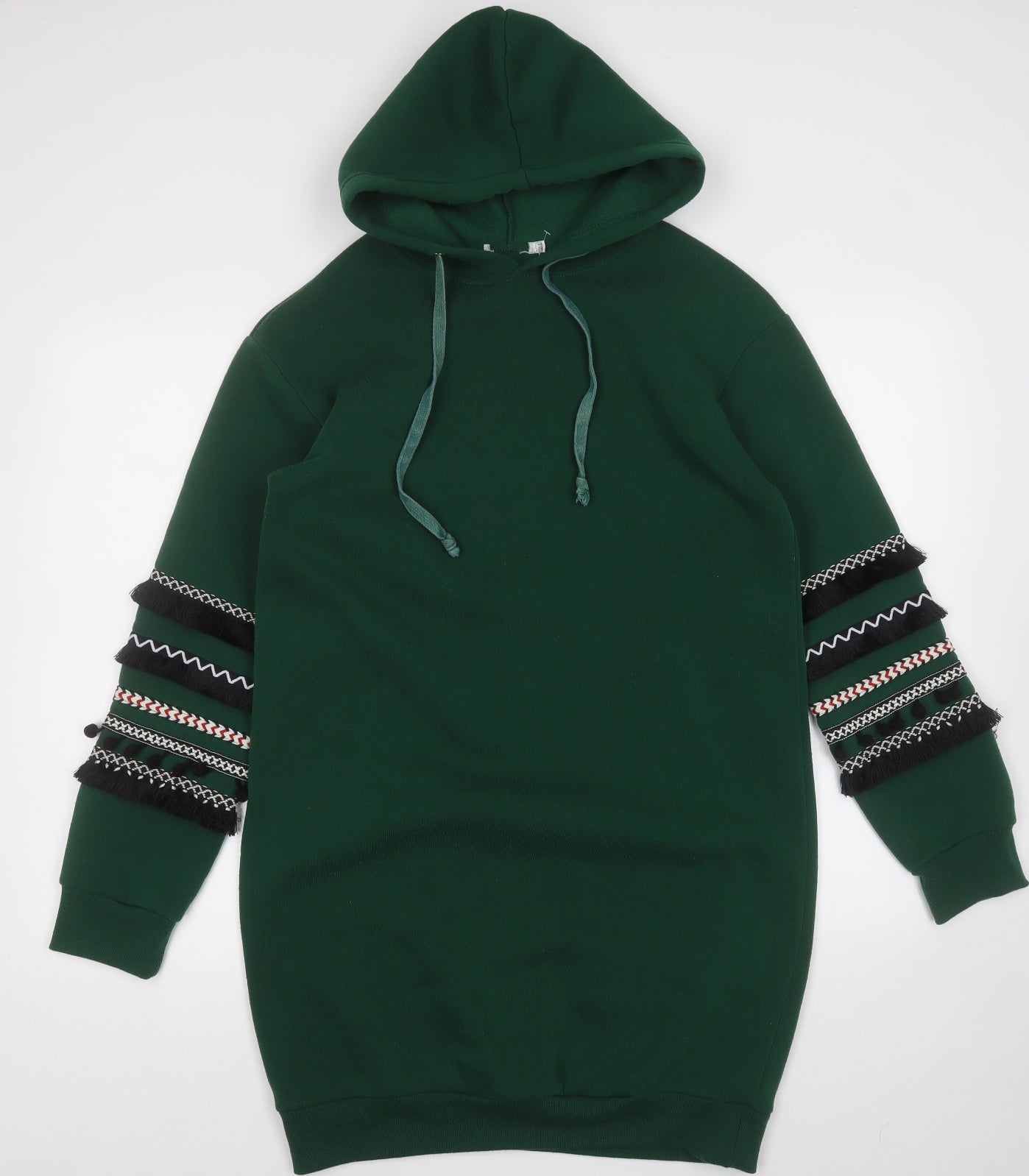 Preworn Womens Green  Polyester Jumper Dress  Size M  Round Neck