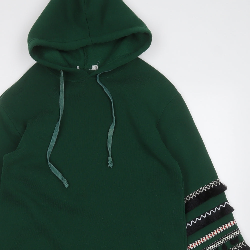 Preworn Womens Green  Polyester Jumper Dress  Size M  Round Neck