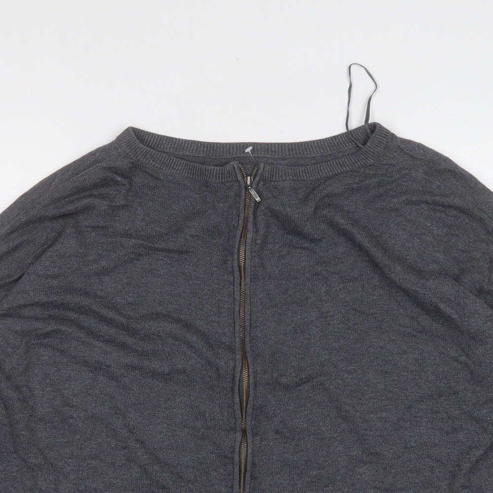 TU Womens Grey Round Neck  Viscose Pullover Jumper Size 12