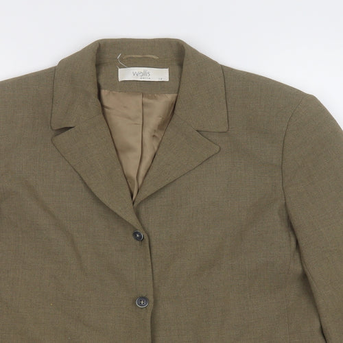 Wallis Womens Green   Jacket Blazer Size 12