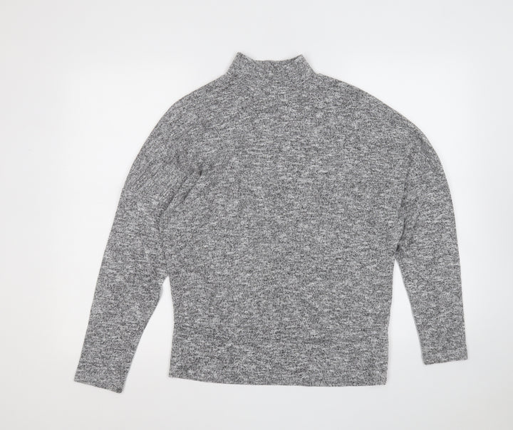 Dorothy Perkins Womens Grey Roll Neck Polyester Pullover Jumper Size 10