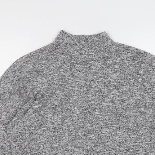 Dorothy Perkins Womens Grey Roll Neck  Polyester Pullover Jumper Size 10