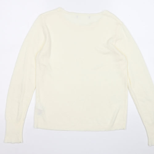 Primark Womens Yellow Round Neck  Acrylic Pullover Jumper Size S