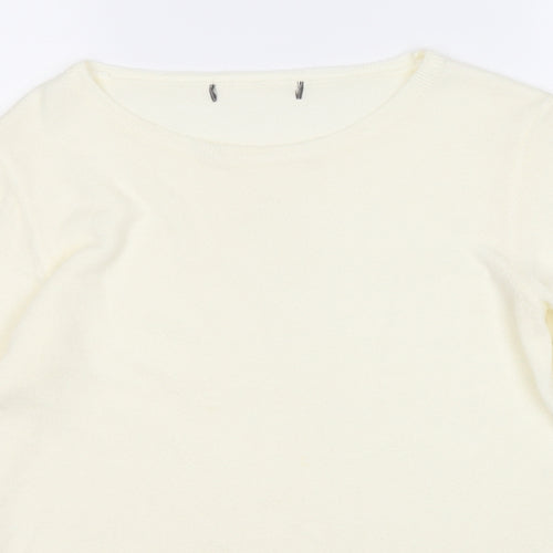 Primark Womens Yellow Round Neck  Acrylic Pullover Jumper Size S