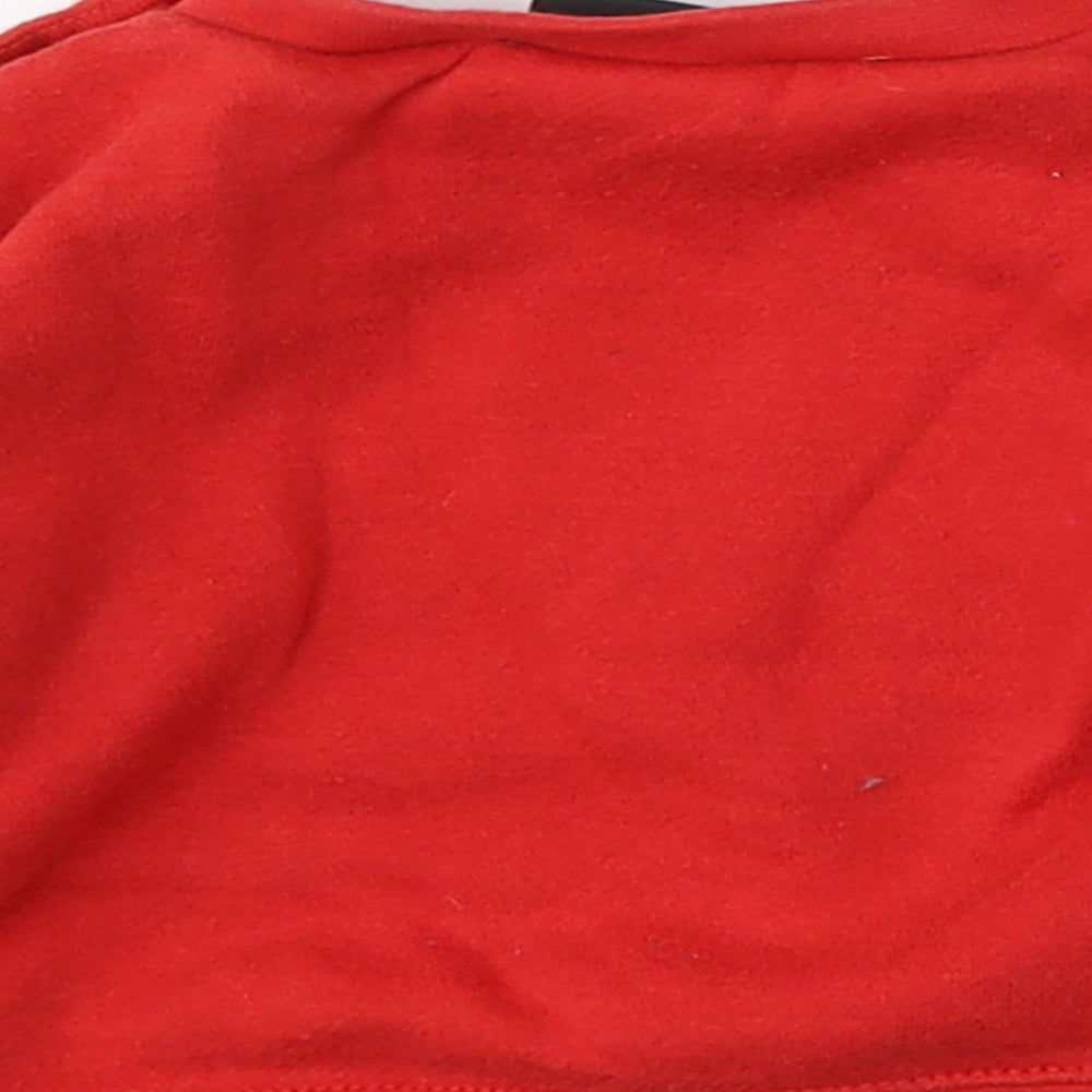 Nike Boys Red  Cotton Pullover Jumper Size 6-9 Months