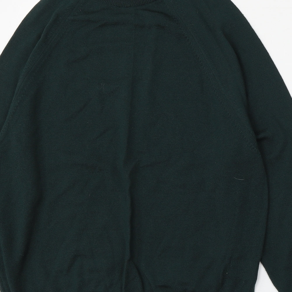 Montana Country Collection Womens Green Mock Neck  Wool Pullover Jumper Size 12