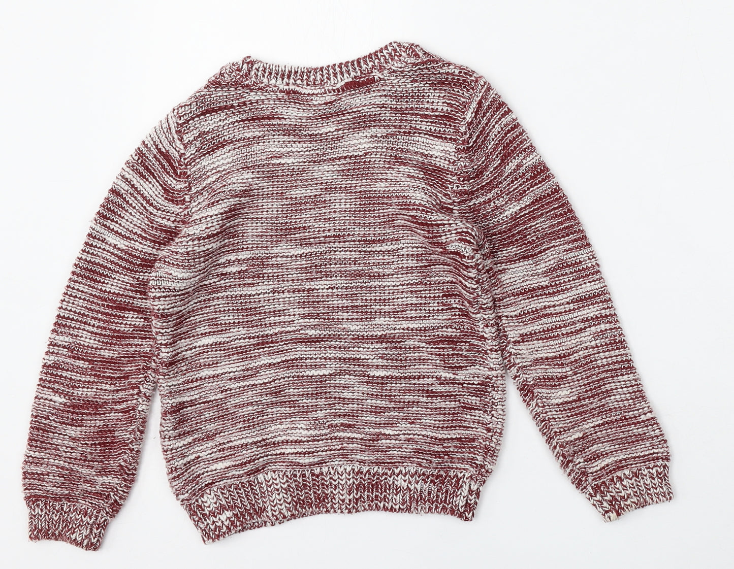 F&F Boys Red Round Neck  Cotton Pullover Jumper Size 3-4 Years