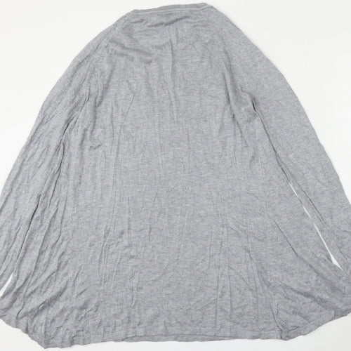 Papaya Womens Grey Round Neck  Viscose Pullover Jumper Size 16