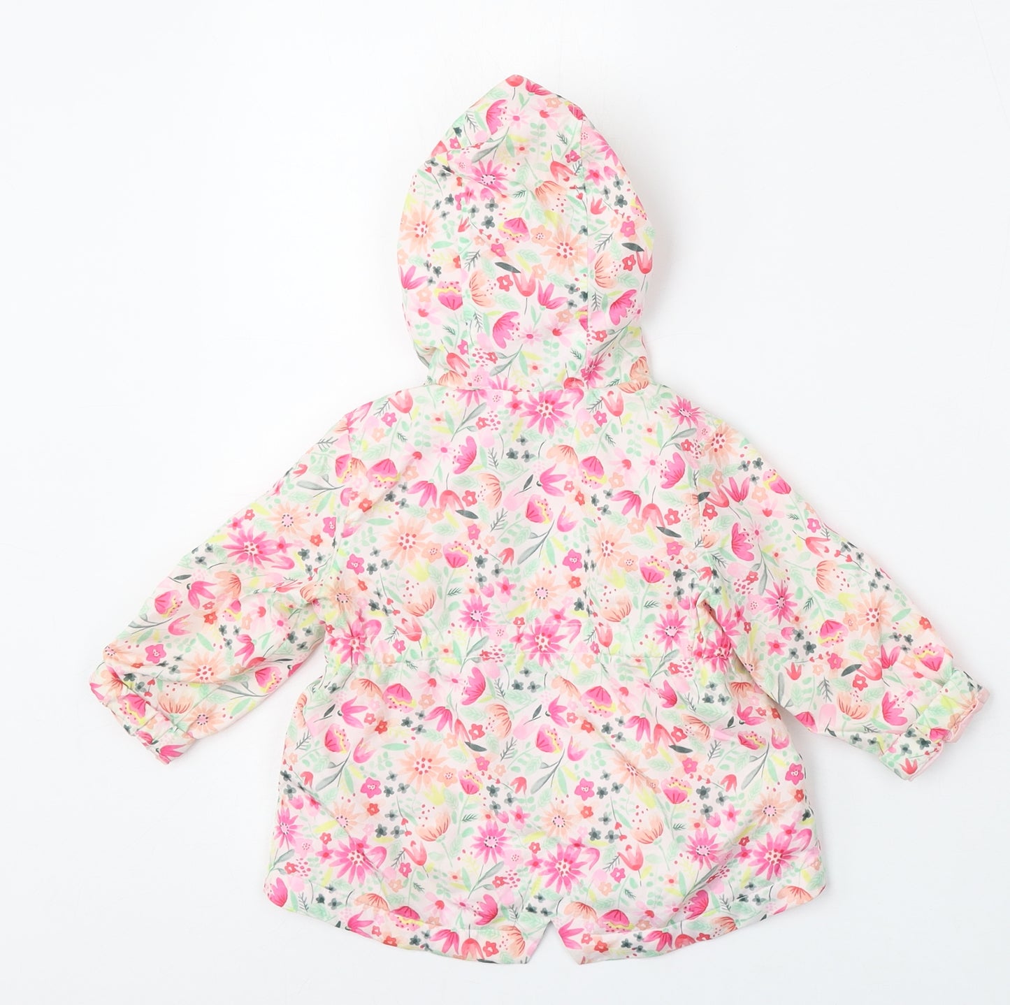 Nutmeg Girls Multicoloured Floral  Jacket  Size 9-12 Months   Zip