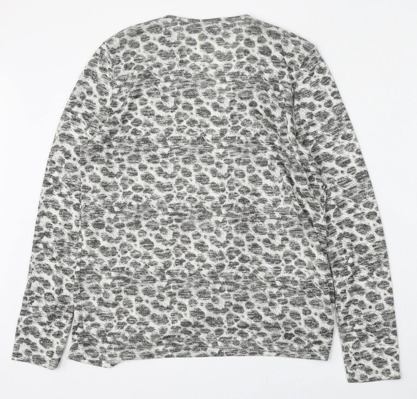 Atmosphere Womens Multicoloured V-Neck Animal Print Polyester Cardigan Jumper Size 10
