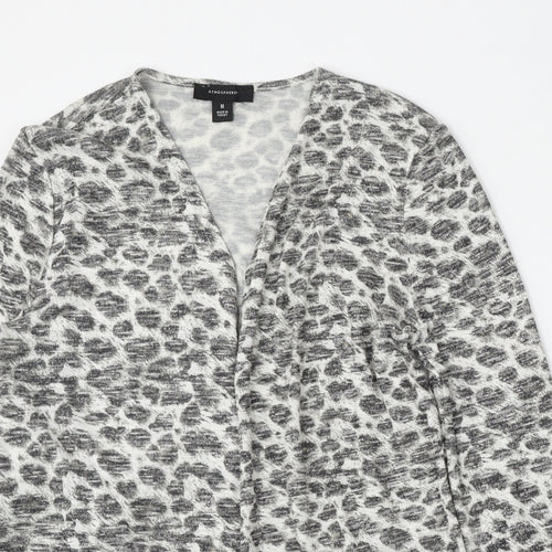 Atmosphere Womens Multicoloured V-Neck Animal Print Polyester Cardigan Jumper Size 10