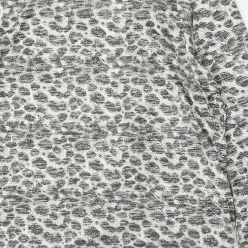 Atmosphere Womens Multicoloured V-Neck Animal Print Polyester Cardigan Jumper Size 10