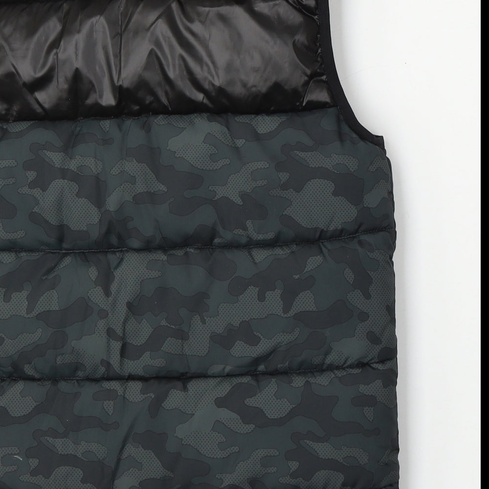TU Boys Green Camouflage  Gilet Jacket Size 11-12 Years  Zip