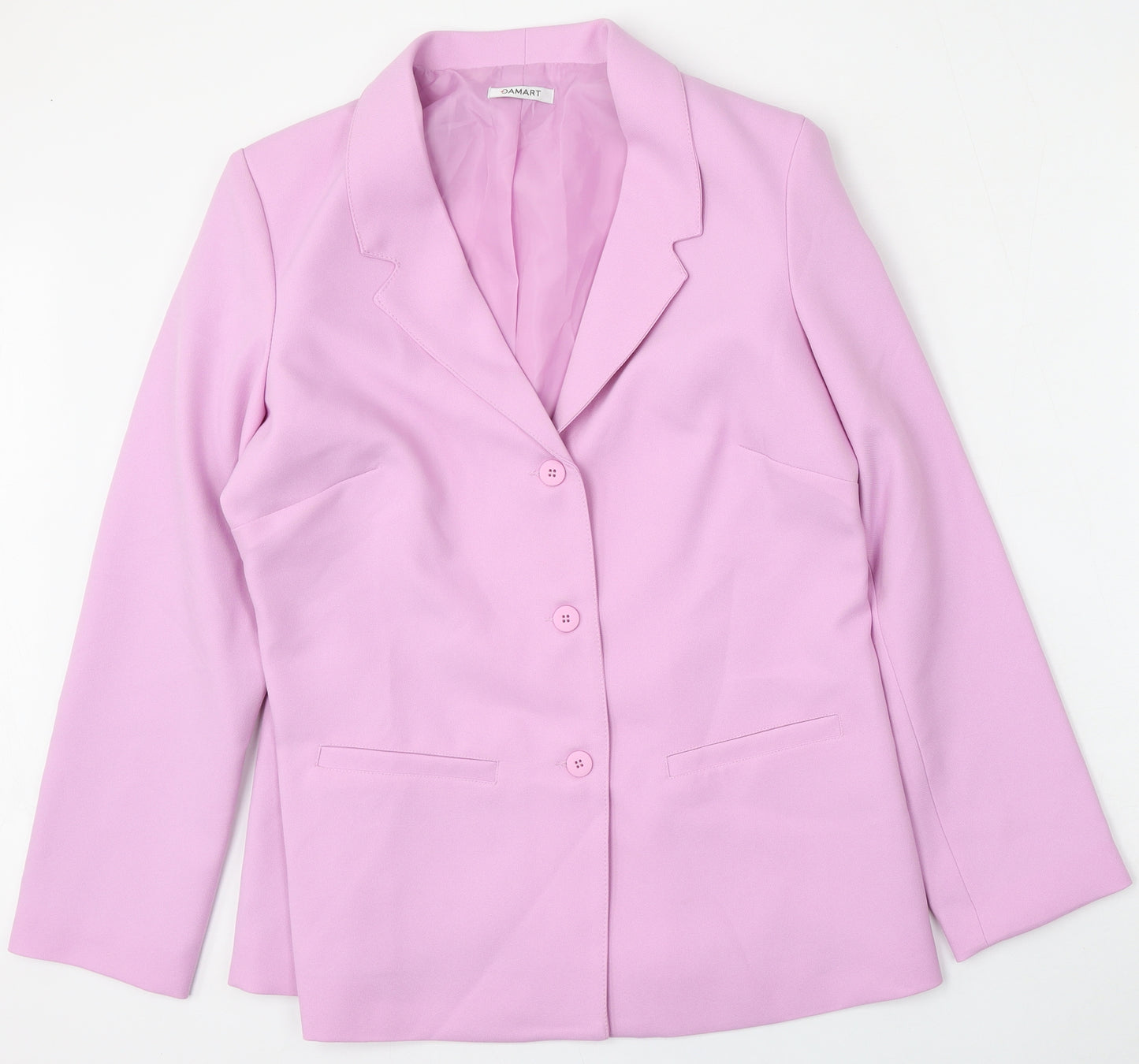 Damart Womens Purple  Polyester Jacket Blazer Size 14