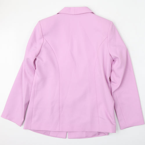 Damart Womens Purple  Polyester Jacket Blazer Size 14