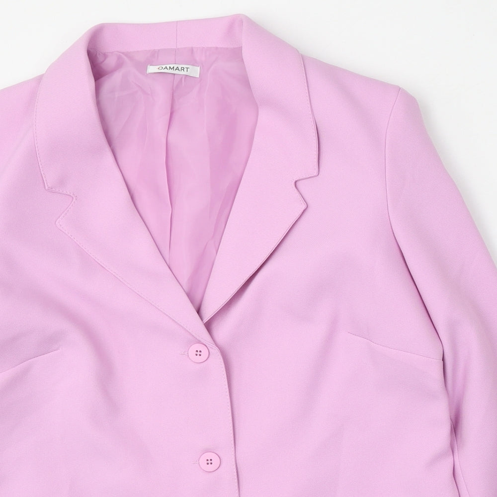 Damart Womens Purple  Polyester Jacket Blazer Size 14