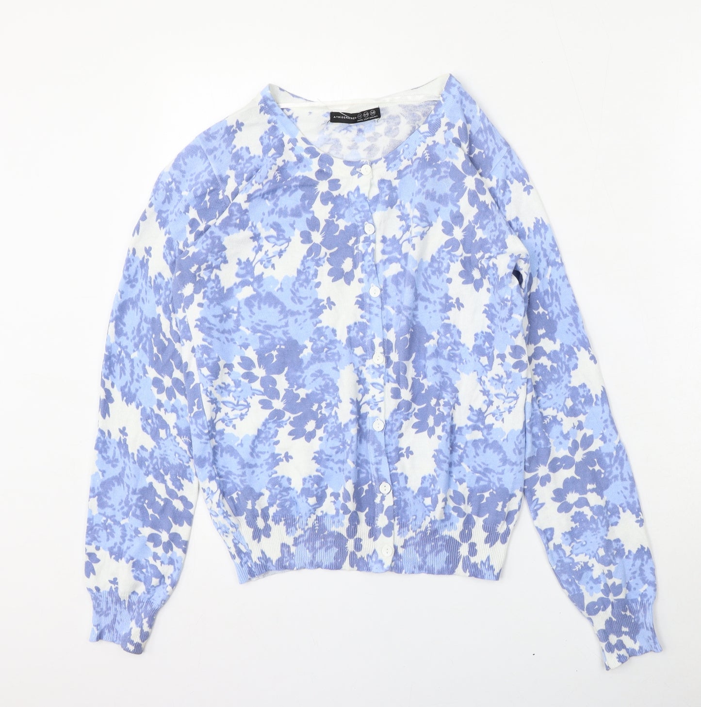 Atmosphere Womens Multicoloured Round Neck  Cotton Cardigan Jumper Size 12