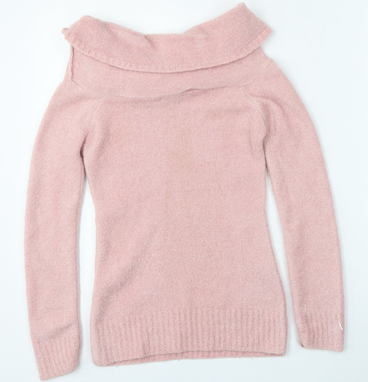 Select Womens Pink Roll Neck  Acrylic Pullover Jumper Size M