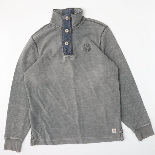 Stuff & Co Mens Grey  Cotton Pullover Sweatshirt Size M