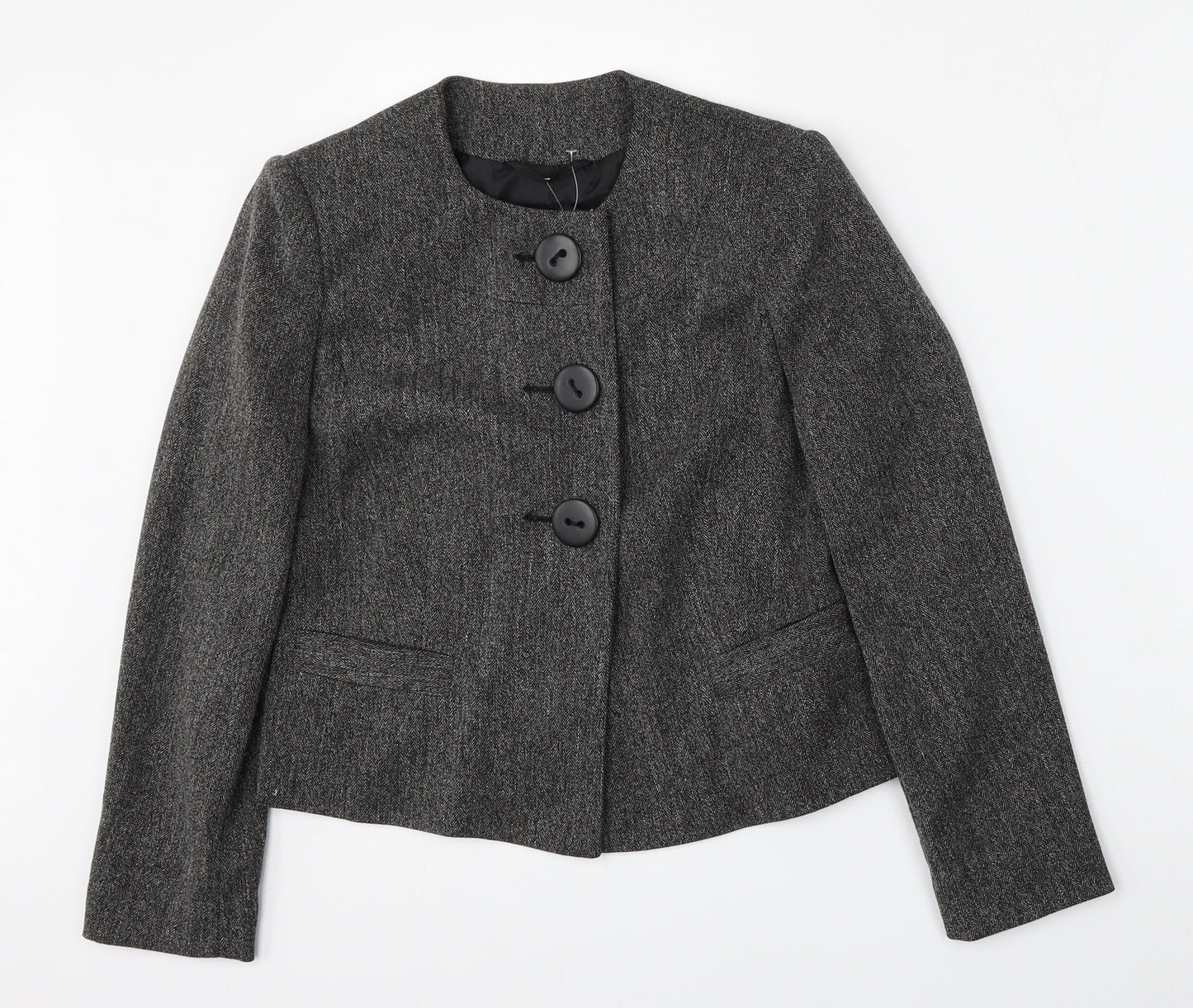 M&Co Womens Grey   Jacket  Size 8  Button