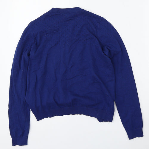NEXT Girls Blue Round Neck  Cotton Cardigan Jumper Size 12 Years