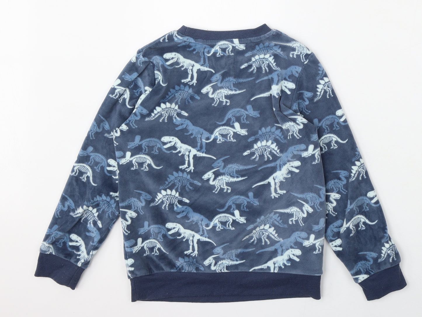 F&F Boys Blue Geometric Polyester Pullover Sweatshirt Size 8-9 Years