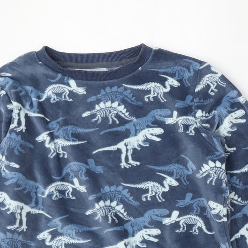 F&F Boys Blue Geometric Polyester Pullover Sweatshirt Size 8-9 Years