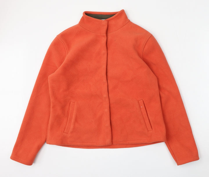 Principles Womens Orange Polyester Pullover Sweatshirt Size 14 Snap