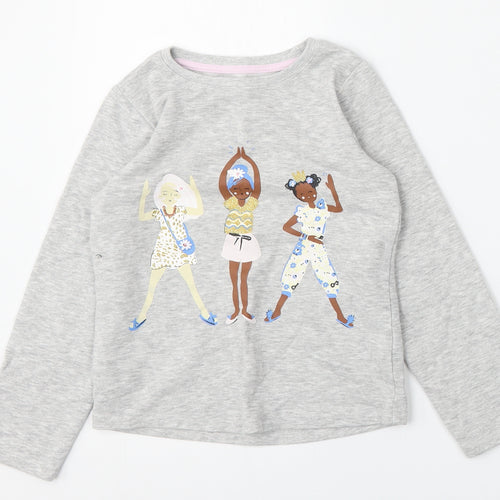 Nutmeg Girls Grey  Cotton Pullover Sweatshirt Size 6-7 Years