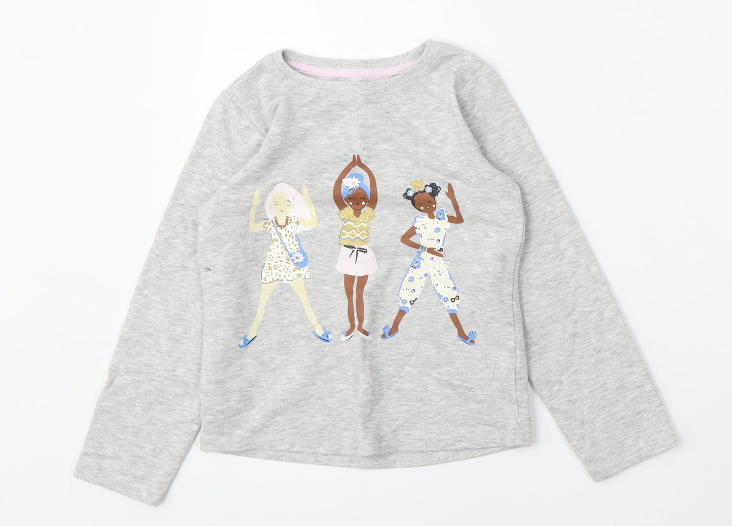 Nutmeg Girls Grey  Cotton Pullover Sweatshirt Size 6-7 Years