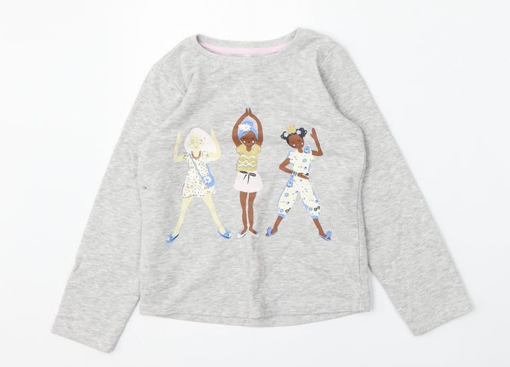 Nutmeg Girls Grey  Cotton Pullover Sweatshirt Size 6-7 Years