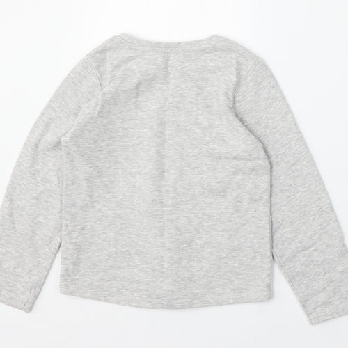Nutmeg Girls Grey  Cotton Pullover Sweatshirt Size 6-7 Years