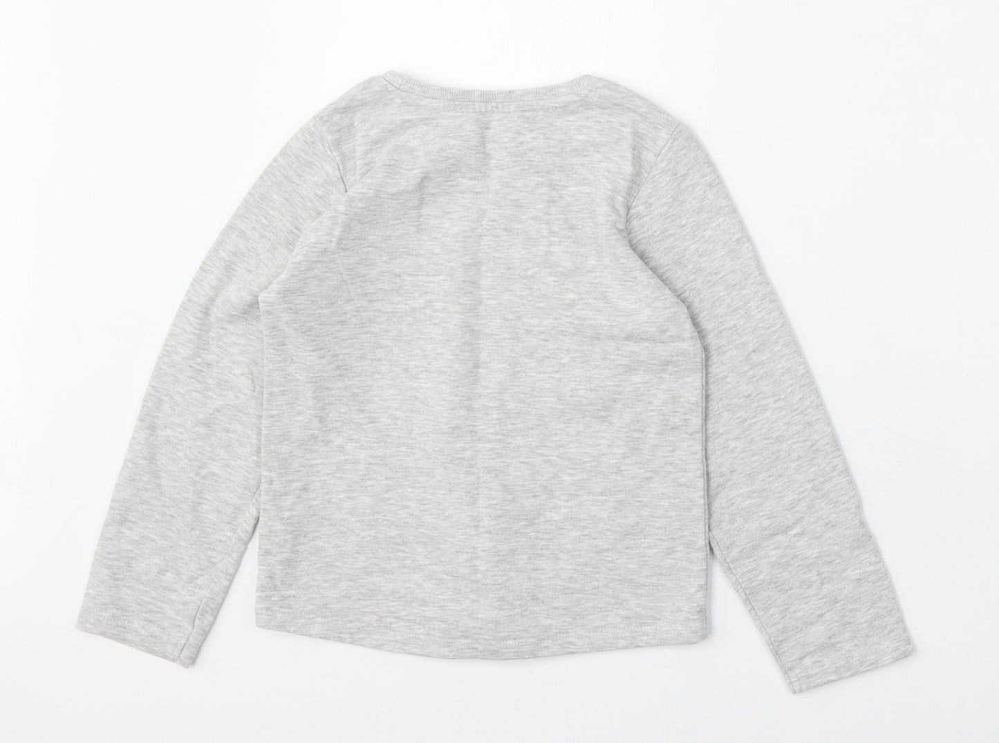 Nutmeg Girls Grey  Cotton Pullover Sweatshirt Size 6-7 Years