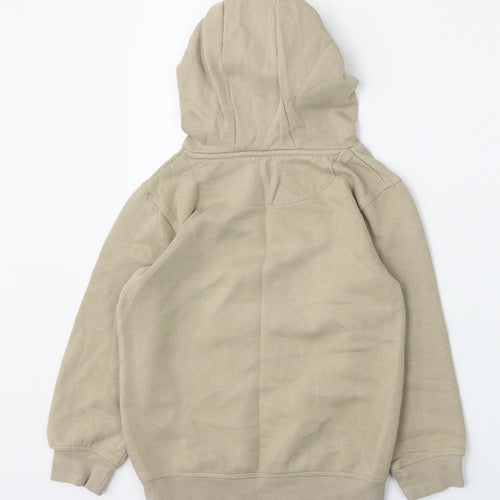 Matalan Boys Beige  Cotton Pullover Hoodie Size 7 Years