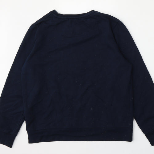 Brave Soul Mens Blue  Cotton Pullover Sweatshirt Size M