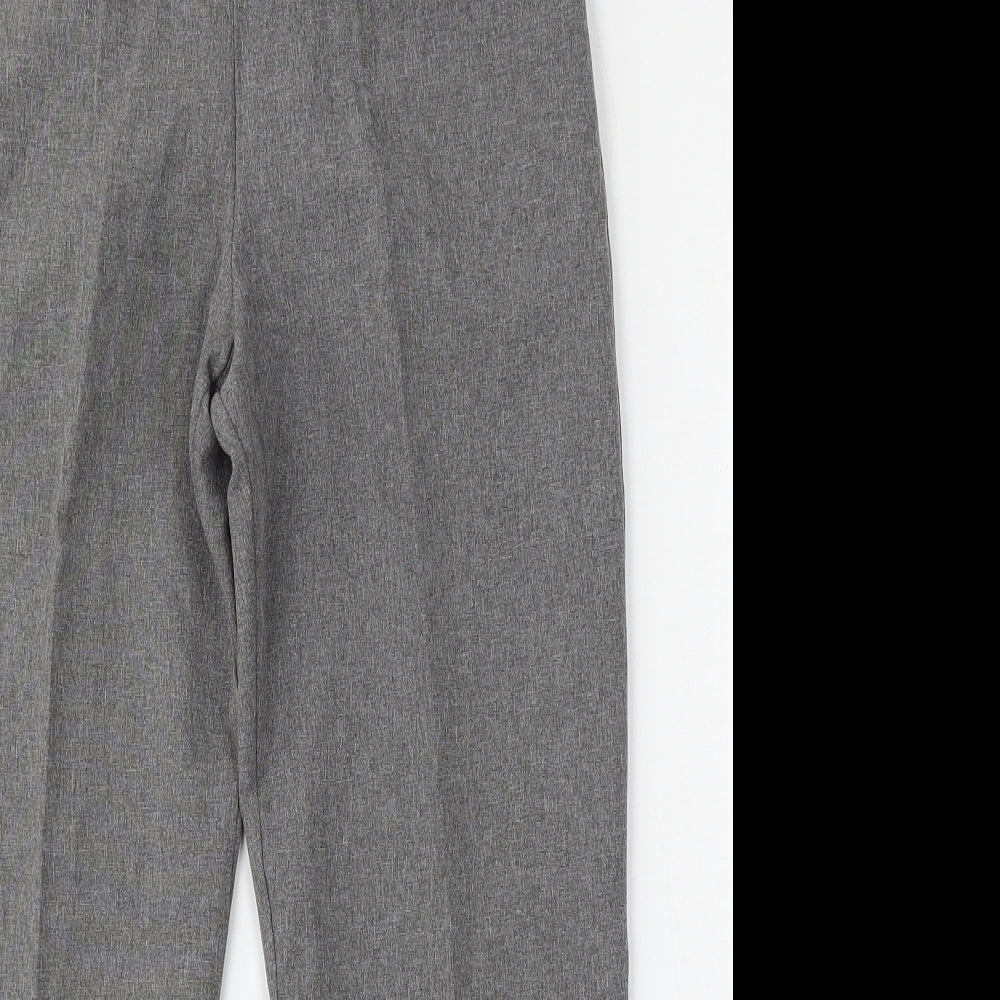 Mia Moda Womens Grey  Polyester Trousers  Size 10 L24 in Regular