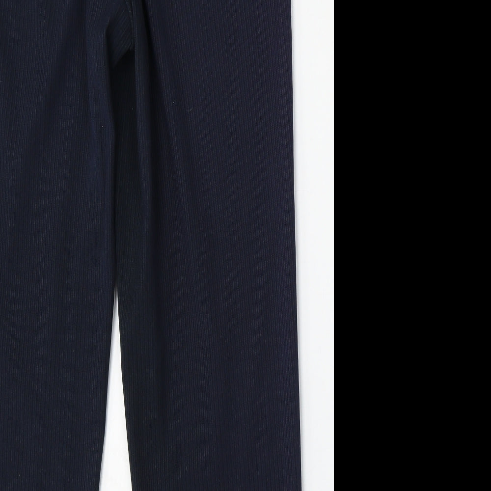 Brandtex Womens Blue  Polyester Trousers  Size 32 L28 in Regular