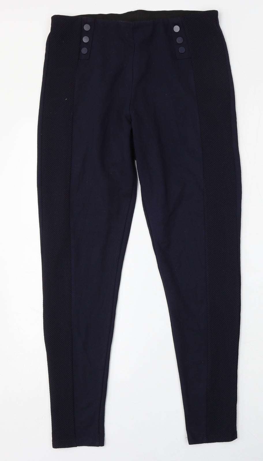 F&F Womens Blue  Viscose Jegging Trousers Size 14 L28 in Regular